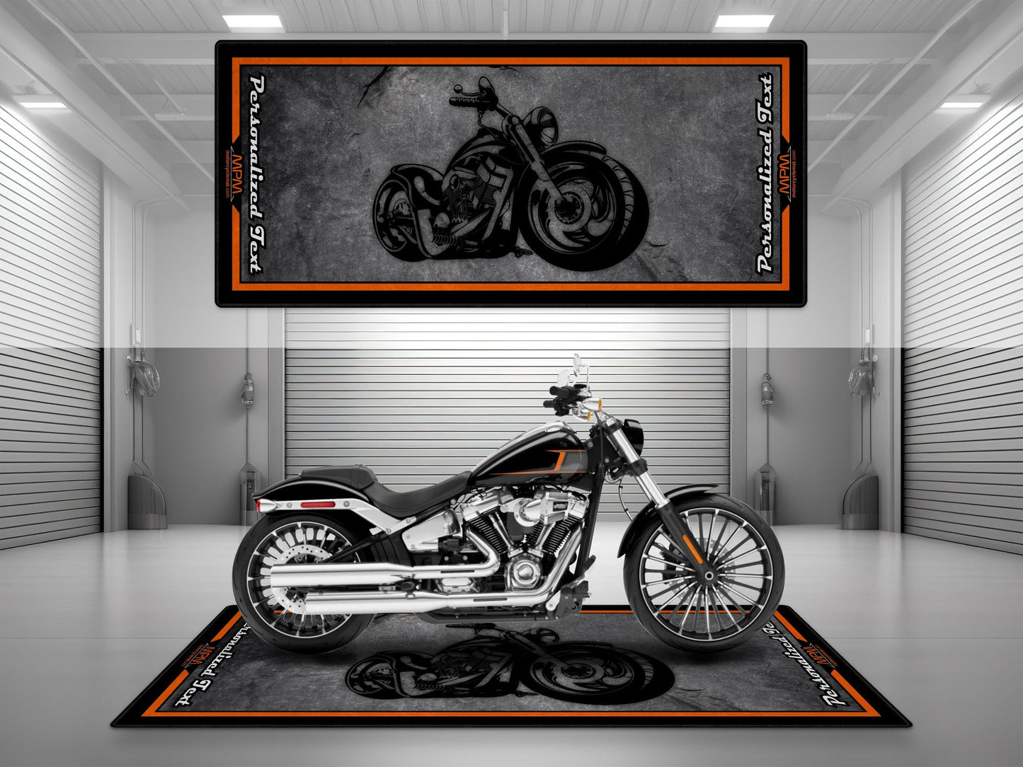 Motorcycle Mat Design for Chopper Motorcycle - MM7208
