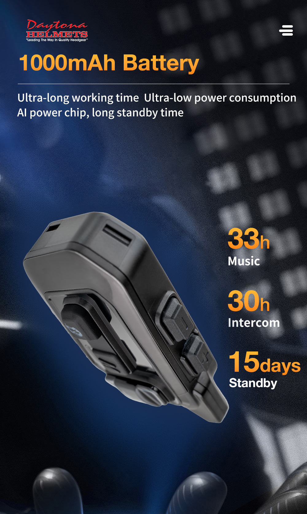 BLUETOOTH- UNIVERSAL SYSTEM FOR ALL HELMETS