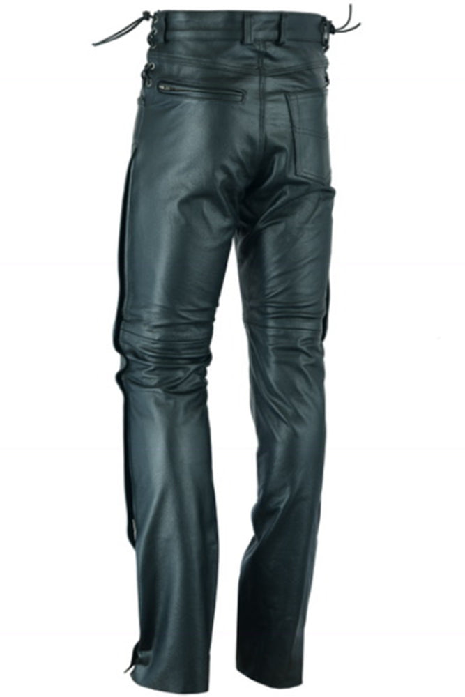 Road Rage Black leather motorcycle chaps