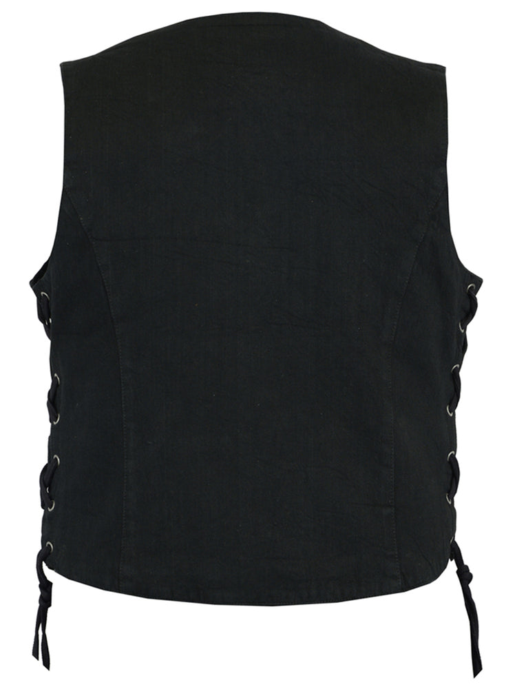 DM Women's Denim Classic Side Lace Vest