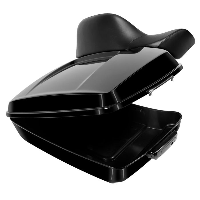 Chopped Tour Pack w/ Full Backrest & Black Hardware for Harley® Touring '97-'25 (2023)