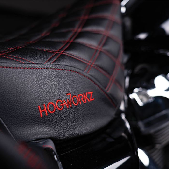 Rise Up Seat for Harley® Touring '08-'25 (Various Stitching Colors)