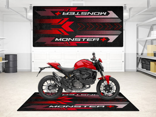 Designed Pit Mat for Ducati Monster + Plus Motorcycle - MM7195