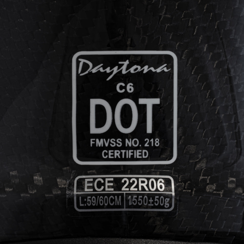 D.O.T. & ECE Daytona C6- Grey Carbon Fiber