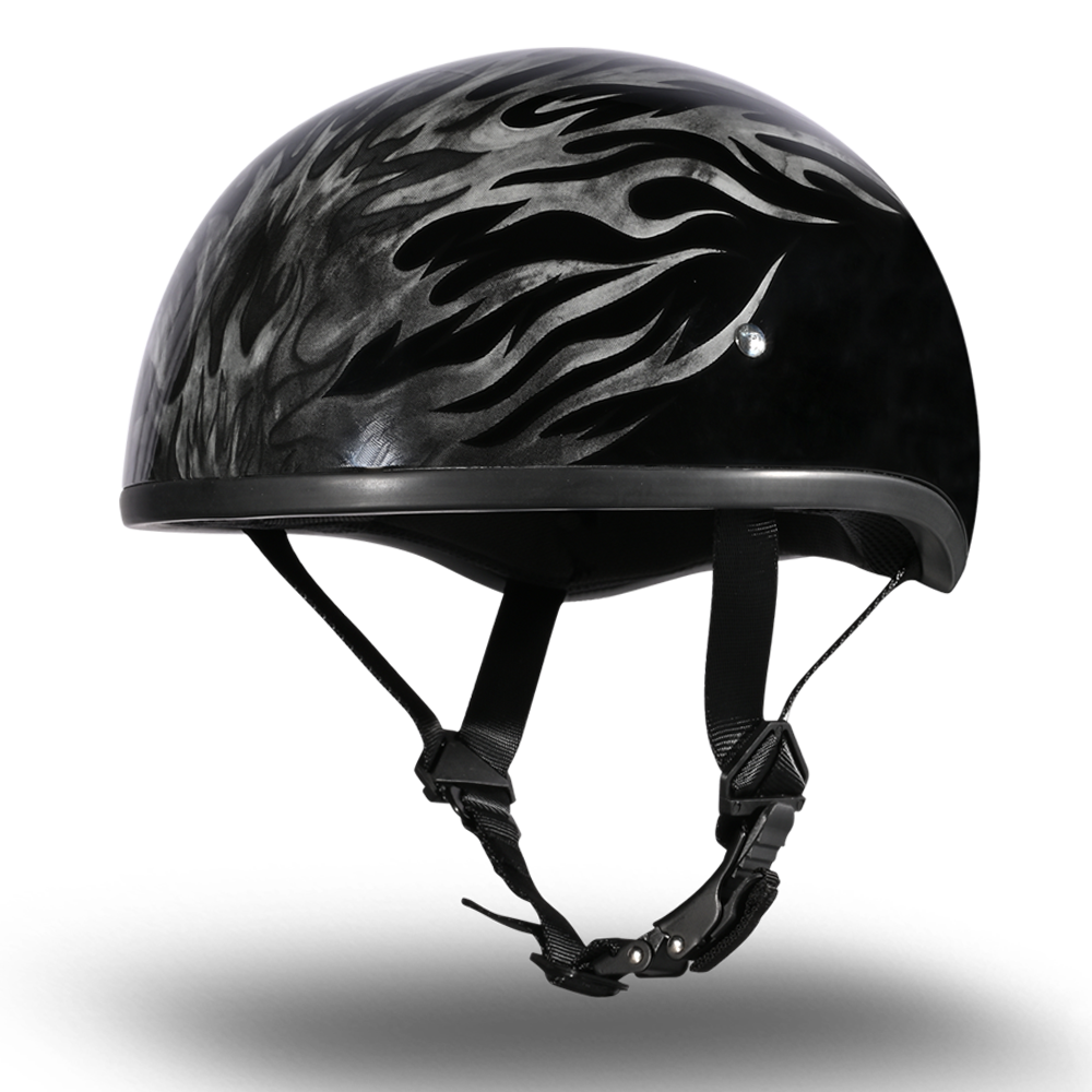 bad boy motorcycle helmets D.O.T. DAYTONA SKULL CAP- W/ IGNITE GREY – Lost Boys Motorcycles