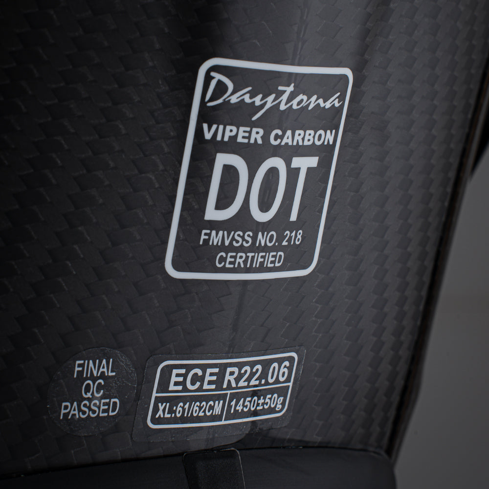 D.O.T. & ECE Daytona Viper- Grey Carbon Fiber