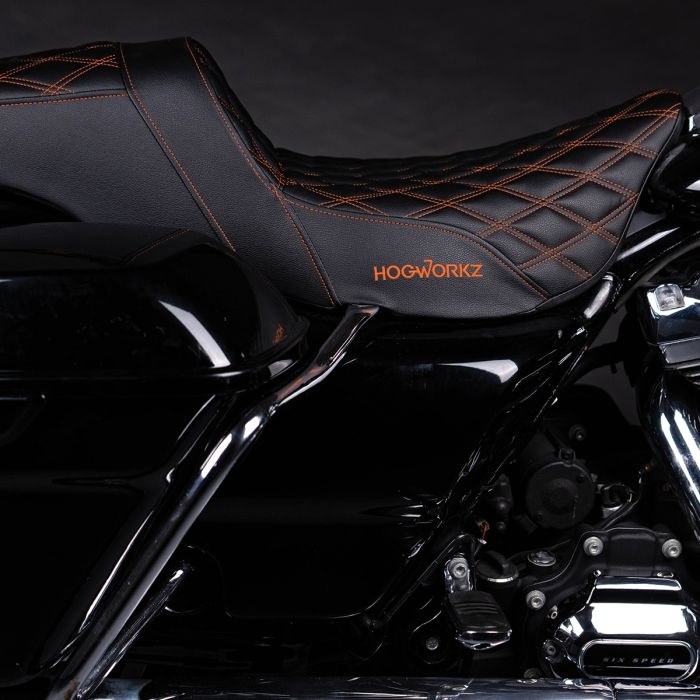 Rise Up Seat for Harley® Touring '08-'25 (Various Stitching Colors)