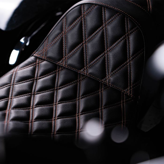 Rise Up Seat for Harley® Touring '08-'25 (Various Stitching Colors)
