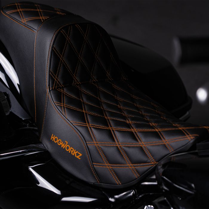 Rise Up Seat for Harley® Touring '08-'25 (Various Stitching Colors)