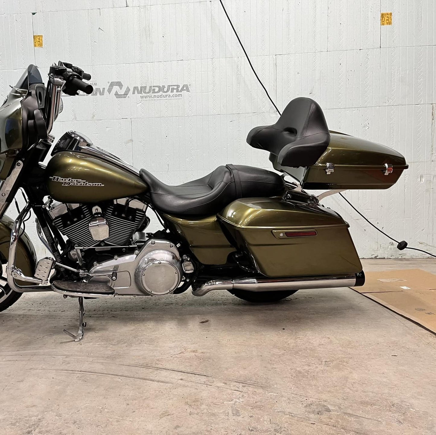 Color Matched Chopped Tour Pack w/ Full Backrest & Chrome Hardware for Harley® Touring '97-'25