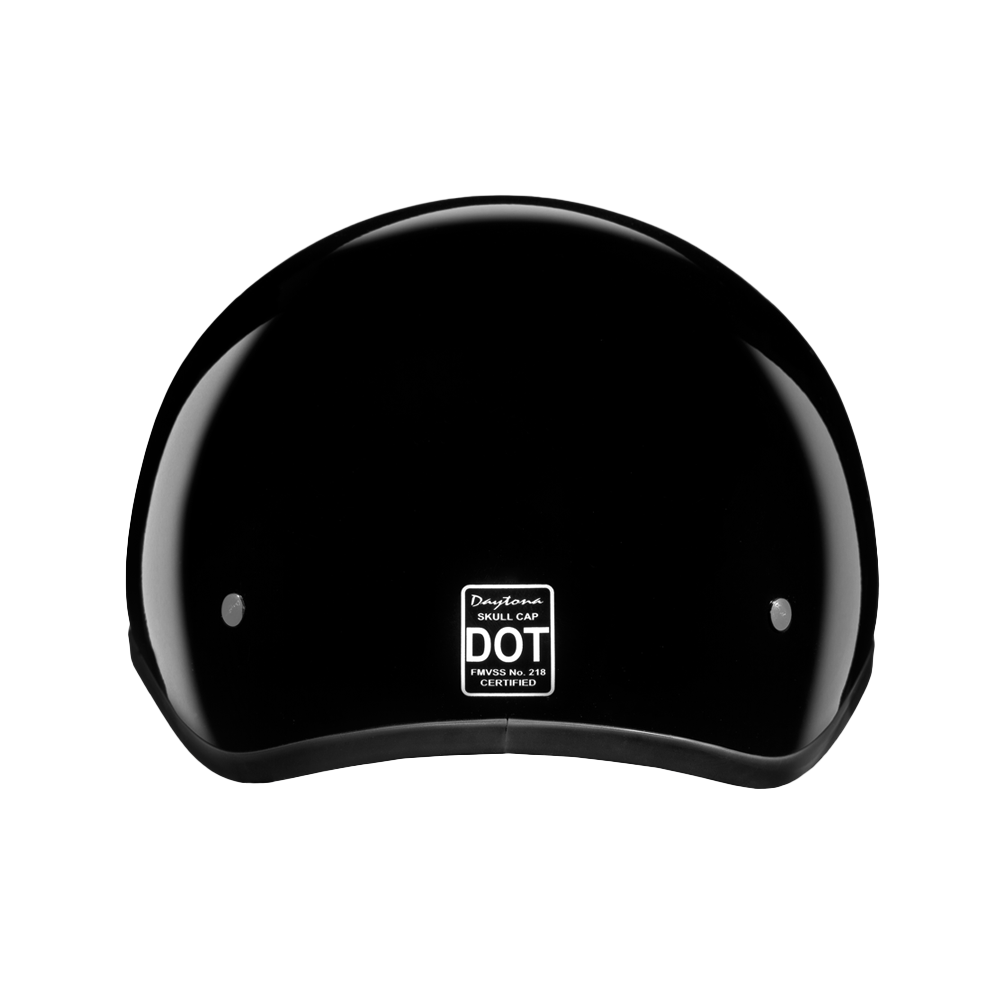 D.O.T. DAYTONA SKULL CAP- HI-GLOSS BLACK