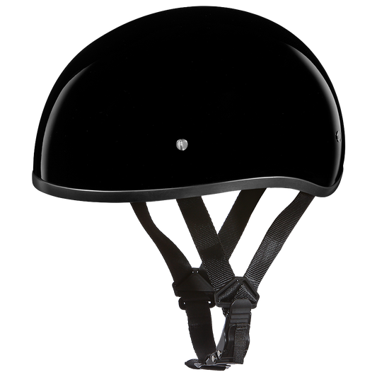 D.O.T. DAYTONA SKULL CAP W/O VISOR- HI-GLOSS BLACK