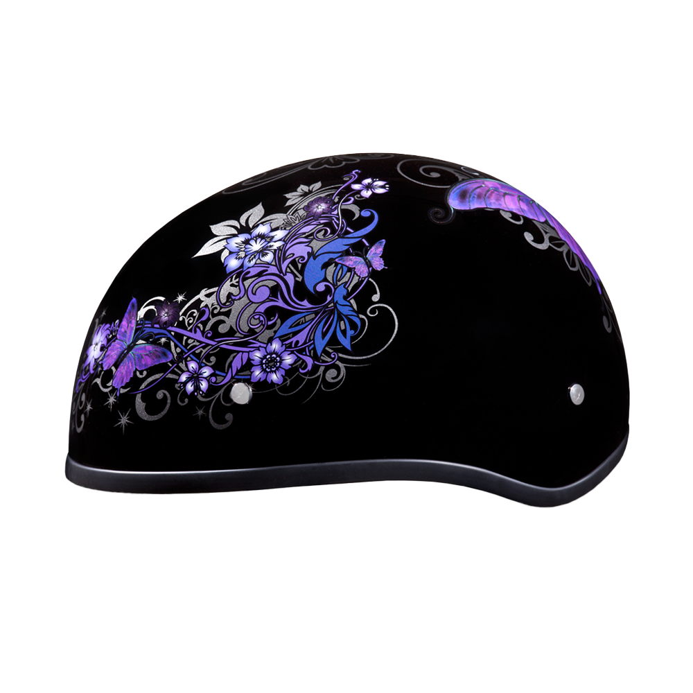 D.O.T. DAYTONA SKULL CAP- W/ BUTTERFLY