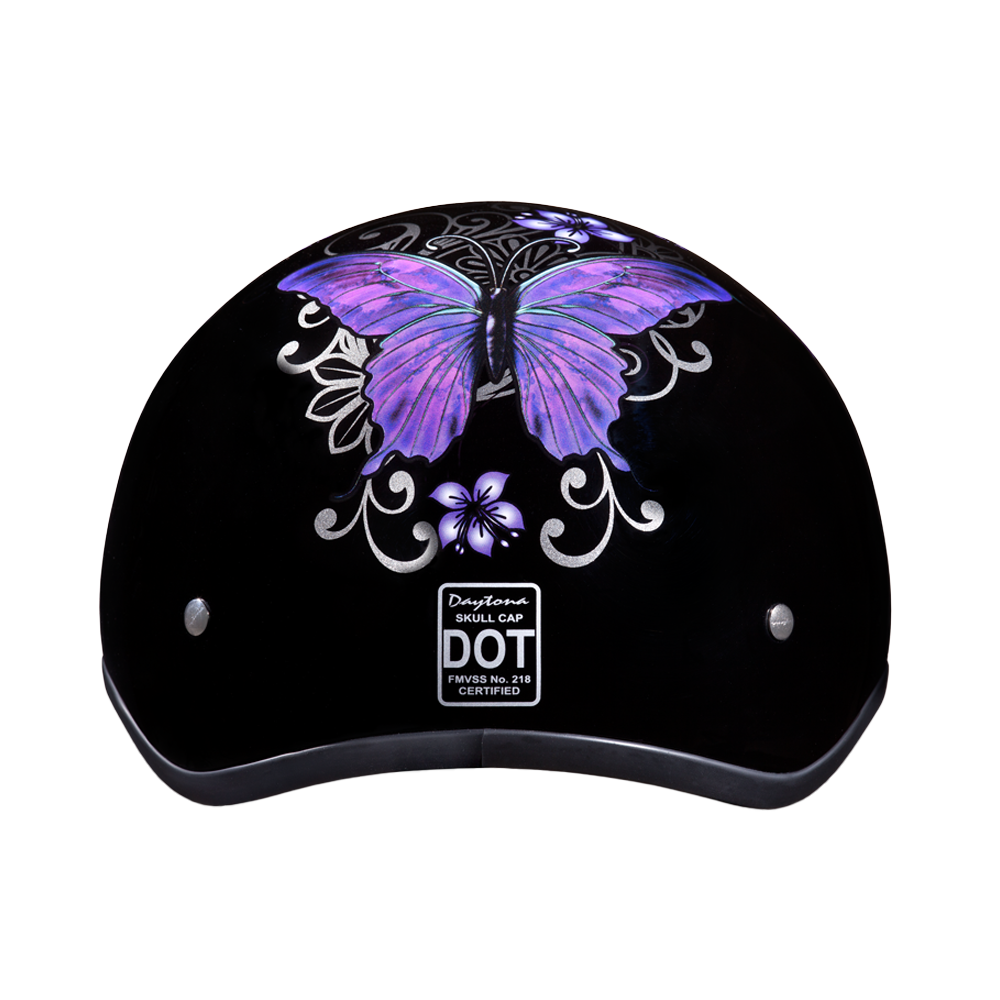 D.O.T. DAYTONA SKULL CAP- W/ BUTTERFLY