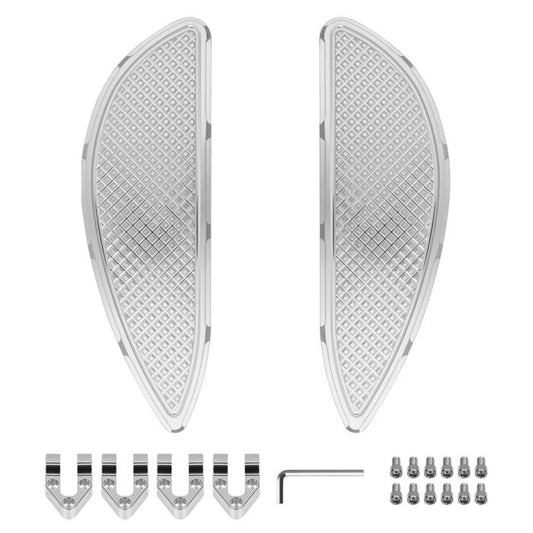 HOGWORKZ® Heaterz Driver Floorboards for Harley® Touring & Softail '86-'25 | Chrome