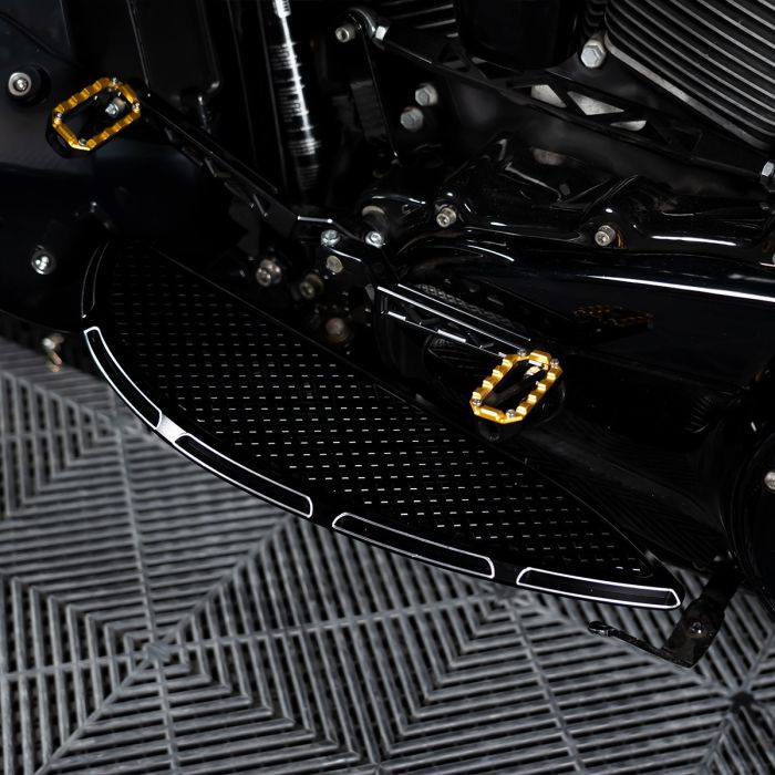 HOGWORKZ® Heaterz Driver Floorboards for Harley® Touring & Softail '86-'25 | Black