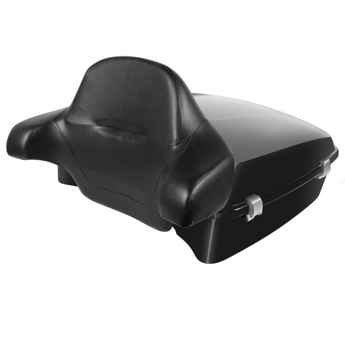 Color Matched Chopped Tour Pack w/ Full Backrest & Chrome Hardware for Harley® Touring '97-'25