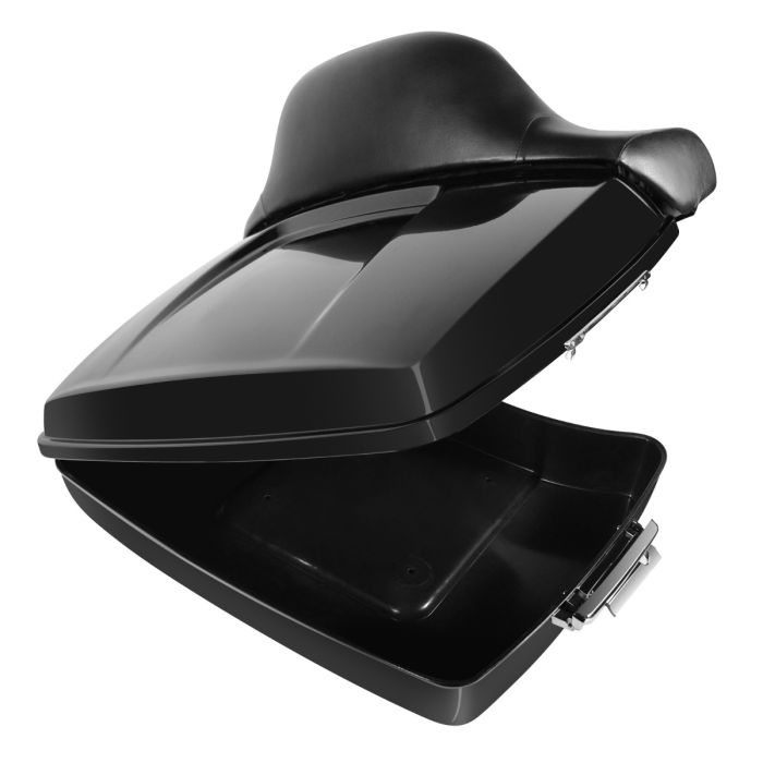 Color Matched Chopped Tour Pack w/ Full Backrest & Chrome Hardware for Harley® Touring '97-'25