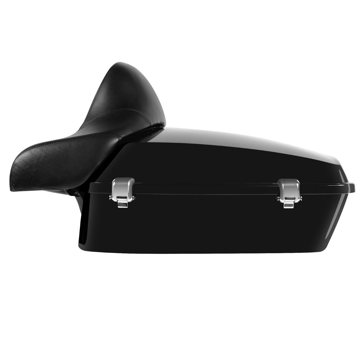 Color Matched Chopped Tour Pack w/ Full Backrest & Chrome Hardware for Harley® Touring '97-'25