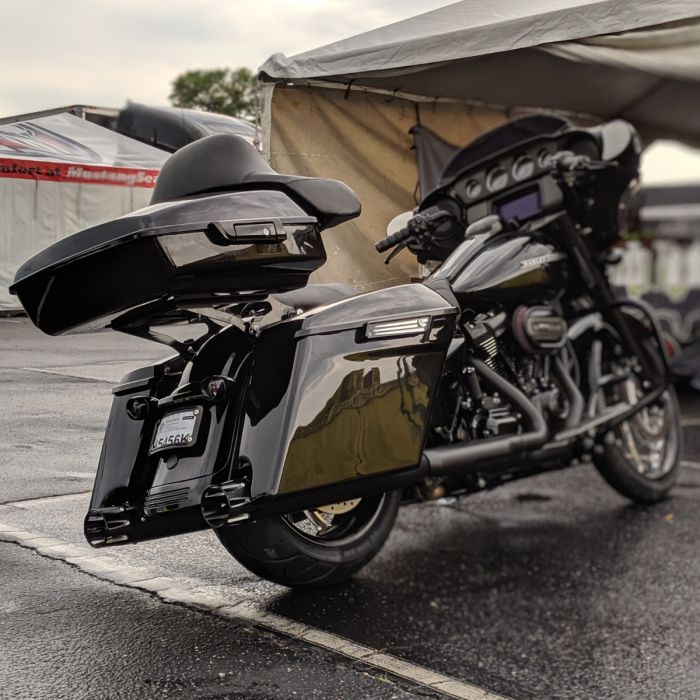 Chopped Tour Pack w/ Full Backrest & Black Hardware for Harley® Touring '97-'25 (2023)