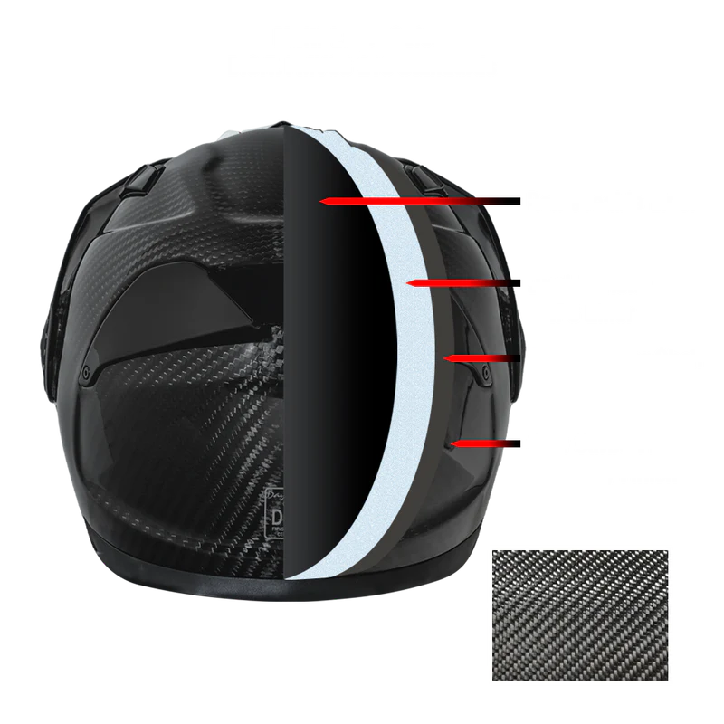 D.O.T. & ECE Daytona C6 and C6 Pro - Grey Carbon Fiber