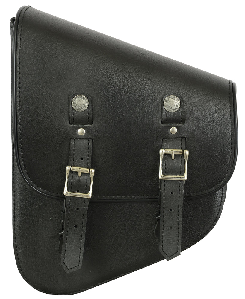 DS Left Side Premium Leather Swing Arm Bag W/ Buffalo Snaps