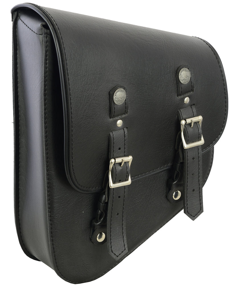 DS Left Side Premium Leather Swing Arm Bag W/ Buffalo Snaps