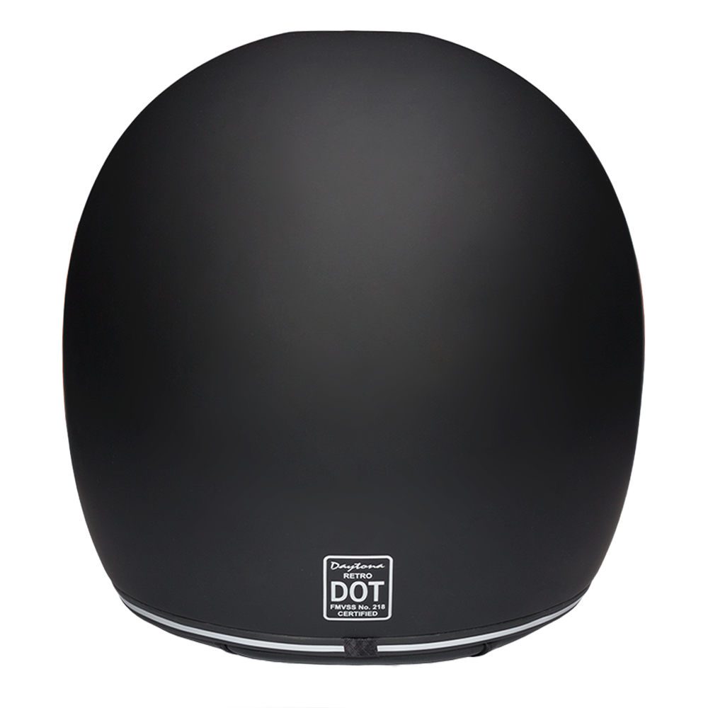 D.O.T. DAYTONA RETRO- DULL BLACK W/ ORANGE ACCENTS