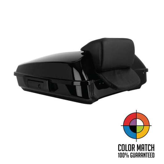 Color Matched Razor Tour Pack w/ Slim Backrest & Black Hardware for Harley® Touring '97-'25